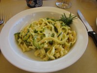 IMG 2186  Pasta (that we made) with Saffron, Zucchini, and Peas